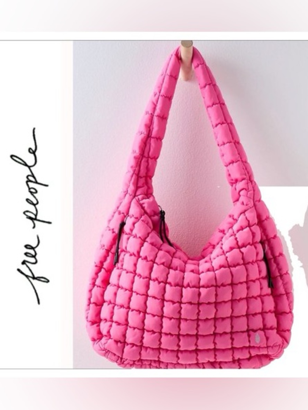 Free People Quilted Pink Shoulder Bag NWT
